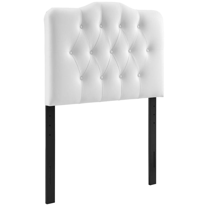 Annabel Diamond Tufted Upholstered Vinyl Headboard