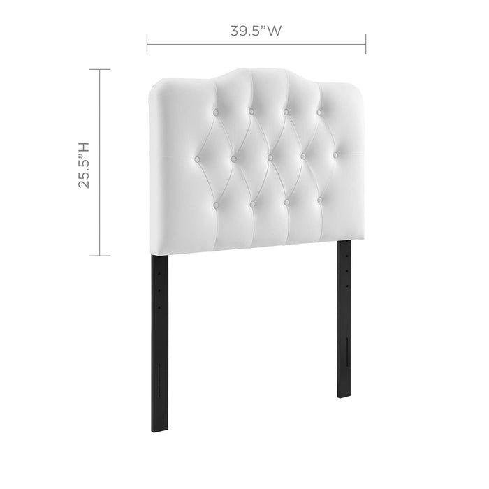 Annabel Diamond Tufted Upholstered Vinyl Headboard
