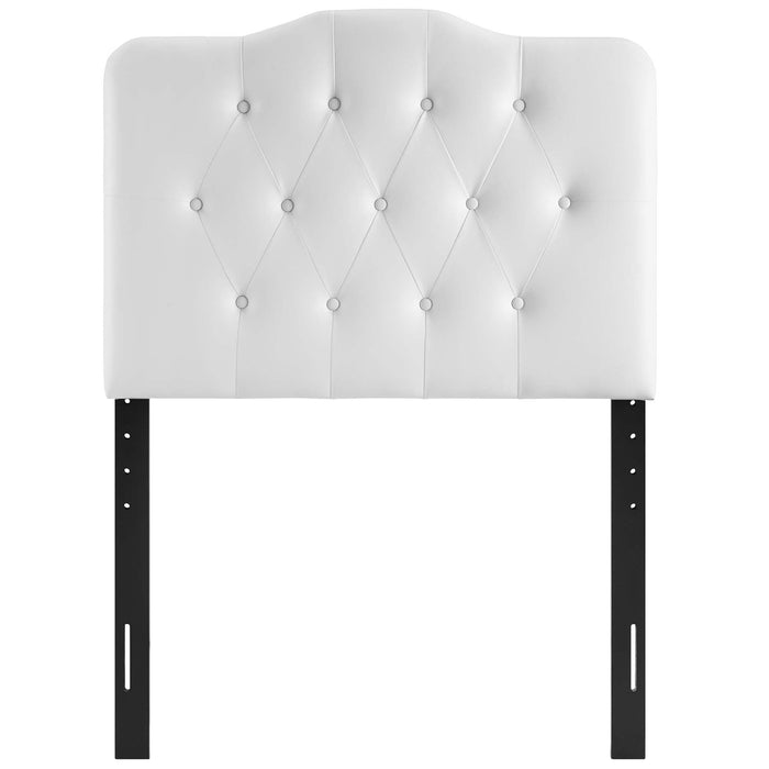 Annabel Diamond Tufted Upholstered Vinyl Headboard