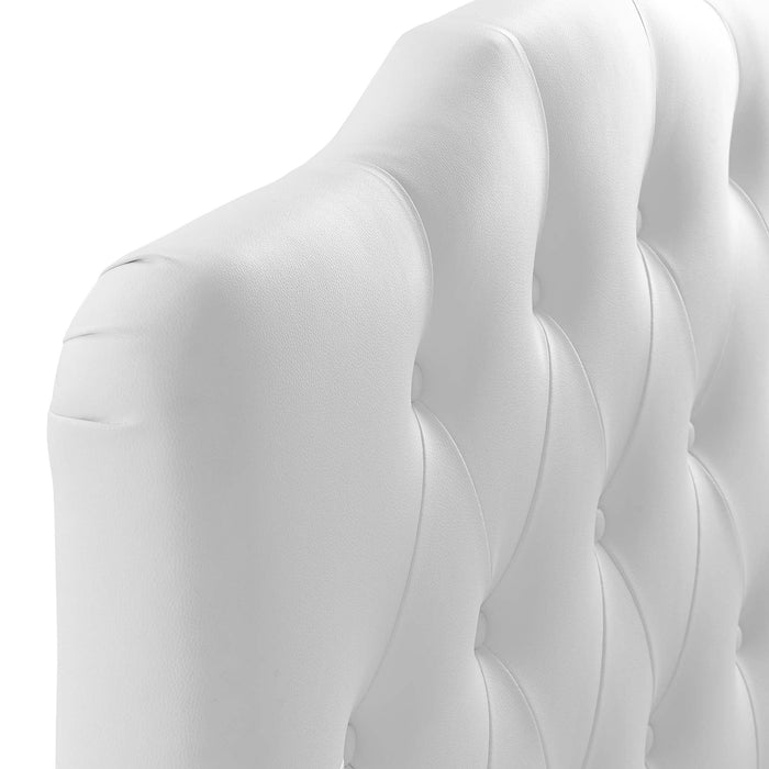 Annabel Diamond Tufted Upholstered Vinyl Headboard