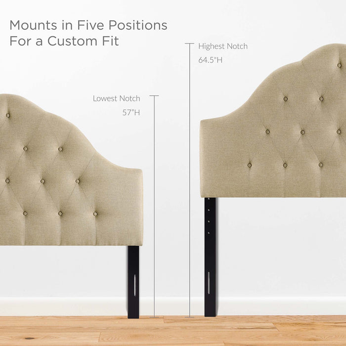 Modway Sovereign Upholstered Fabric Headboard Bedroom Furniture in Blue - Detail View