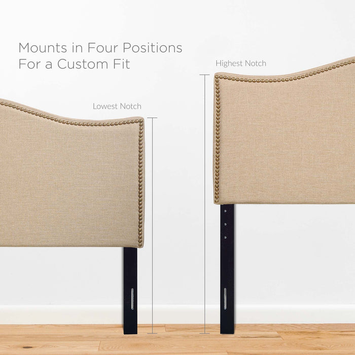 Curl Nailhead Upholstered Headboard