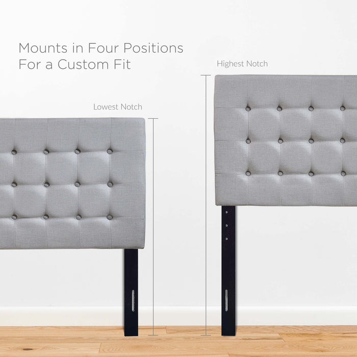 Tinble Upholstered Fabric Queen Headboard