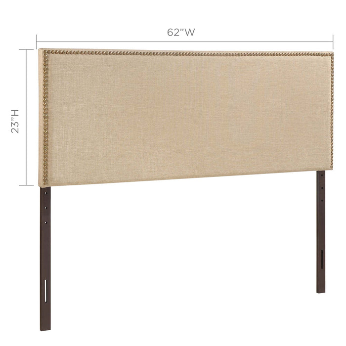 Modway Region Nailhead Upholstered Headboard Bedroom Furniture in Black - Detail View