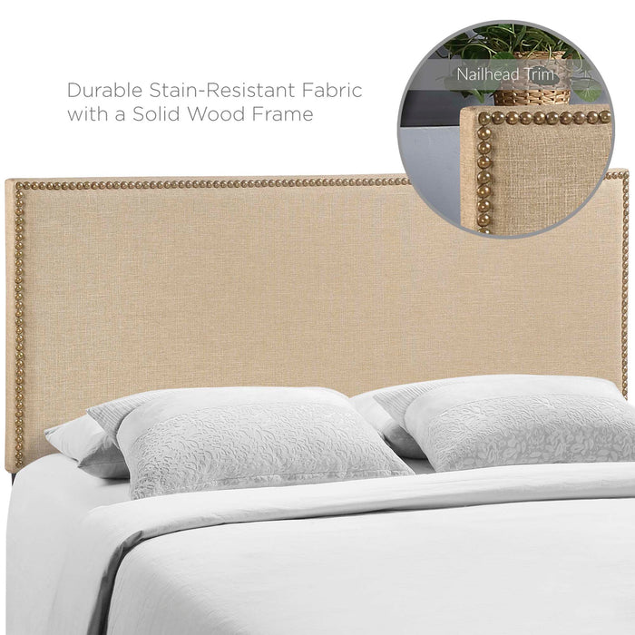 Modway Region Nailhead Upholstered Headboard Bedroom Furniture in Black - Side View