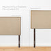 Modway Region Nailhead Upholstered Headboard Bedroom Furniture - Close-Up
