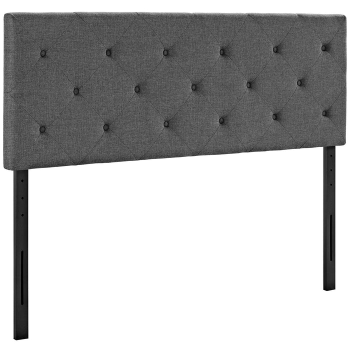 Modway Terisa Upholstered Fabric Headboard Bedroom Furniture in Blue - Detail View