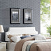 Modway Laura Upholstered Vinyl Headboard Bedroom Furniture in Black - Side View