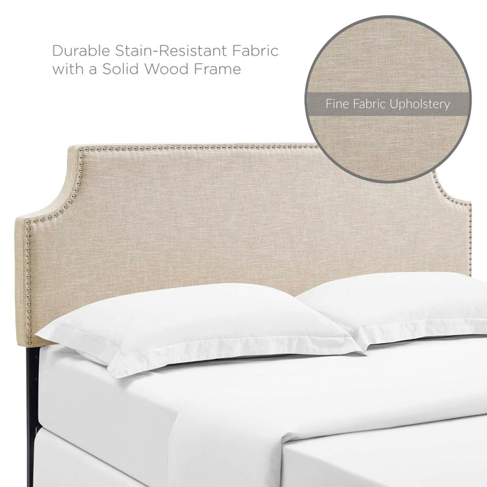 Modway Laura Upholstered Fabric Headboard Bedroom Furniture in Brown - Side View