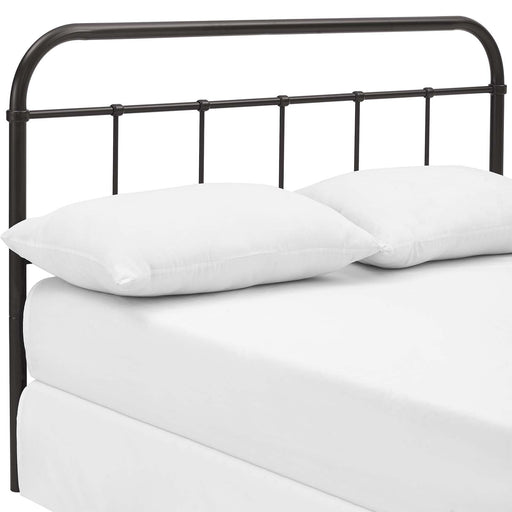 Modway Serena Steel Headboard Bedroom Furniture in Brown