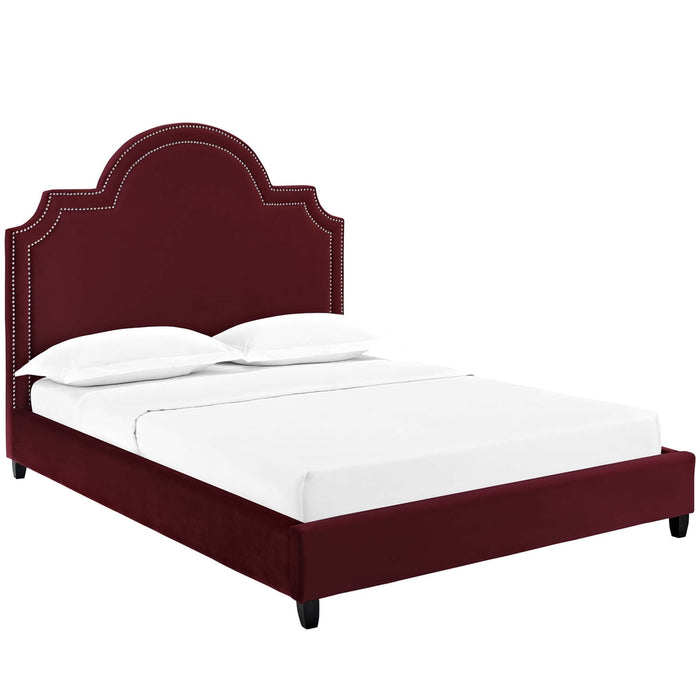 Primrose Performance Velvet Platform Bed