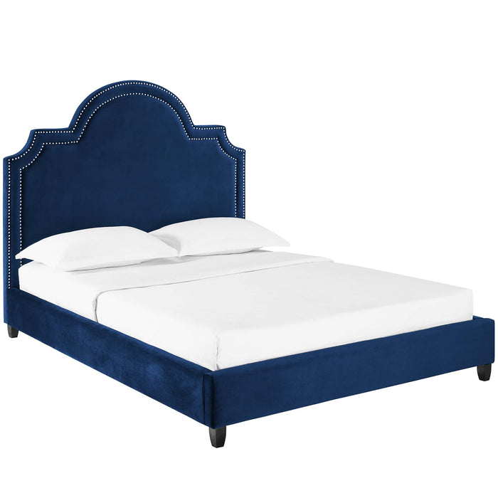 Primrose Performance Velvet Platform Bed