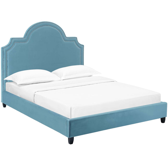 Primrose Performance Velvet Platform Bed
