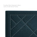 Modway Reese Nailhead Upholstered Linen Fabric Headboard Bedroom Furniture in Blue - Detail View