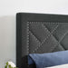 Modway Reese Nailhead Upholstered Linen Fabric Headboard Bedroom Furniture - View 14