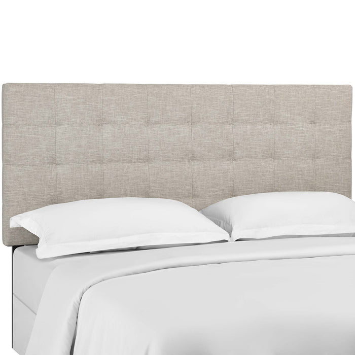 Paisley Tufted Upholstered Linen Fabric Headboard