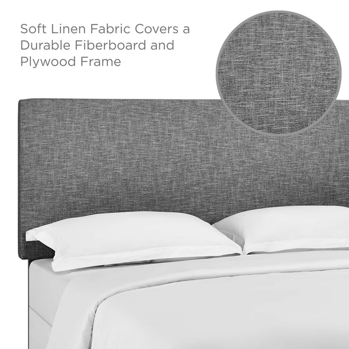 Modway Taylor Upholstered Linen Fabric Headboard Bedroom Furniture - View 9