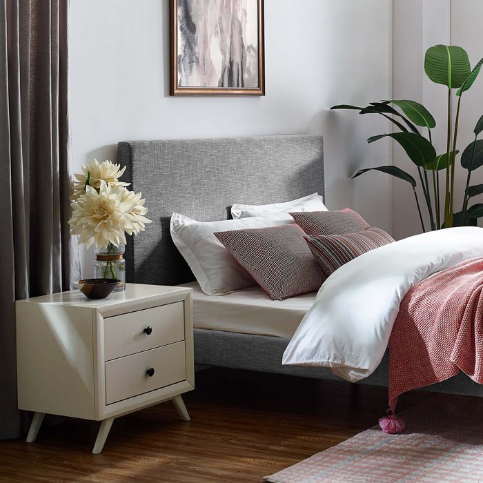 Modway Taylor Upholstered Linen Fabric Headboard Bedroom Furniture - Installation View