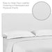 Modway Taylor Upholstered Faux Leather Headboard Bedroom Furniture in White - Side View