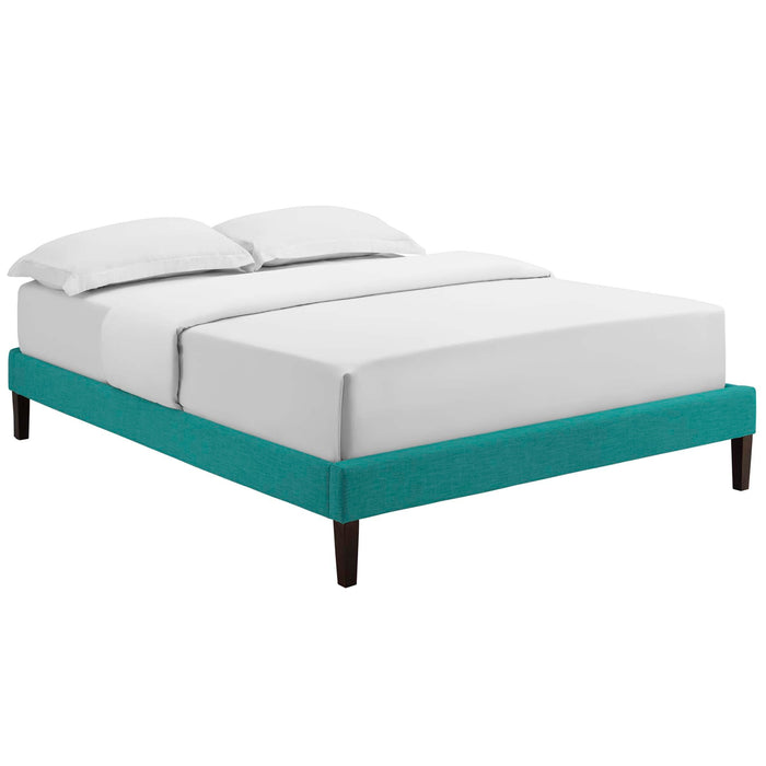 Tessie Fabric Bed Frame with Squared Tapered Legs