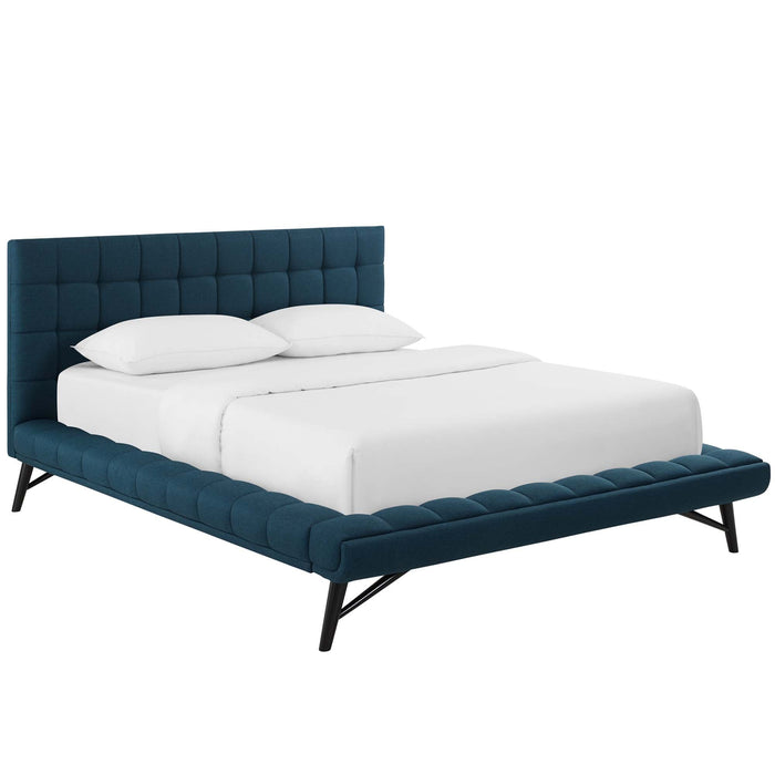 Julia Biscuit Tufted Performance Velvet Platform Bed