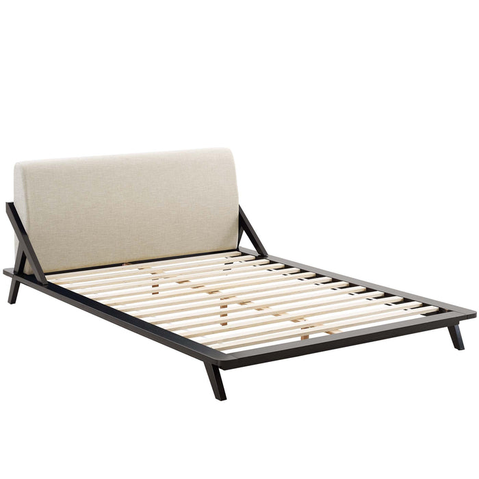 Luella Upholstered Fabric Queen Platform Bed