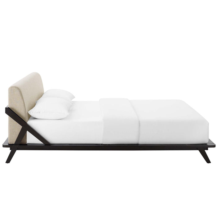 Luella Upholstered Fabric Queen Platform Bed