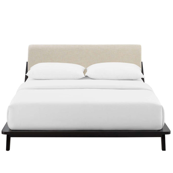 Luella Upholstered Fabric Queen Platform Bed