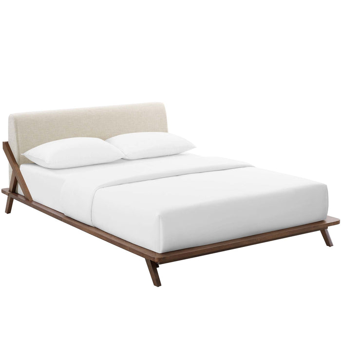 Luella Upholstered Fabric Queen Platform Bed