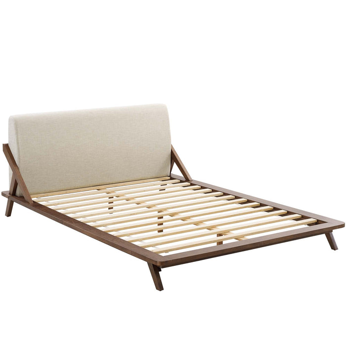 Luella Upholstered Fabric Queen Platform Bed