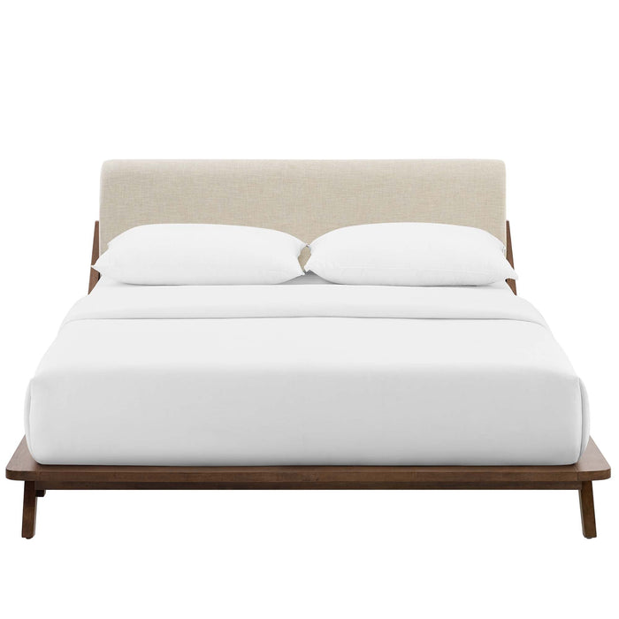 Luella Upholstered Fabric Queen Platform Bed