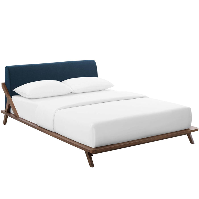 Luella Upholstered Fabric Queen Platform Bed