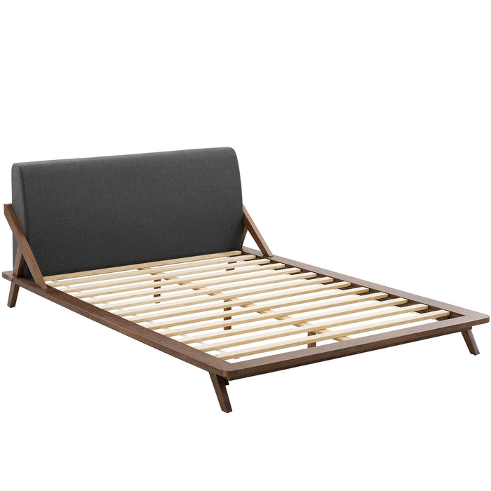 Luella Upholstered Fabric Queen Platform Bed