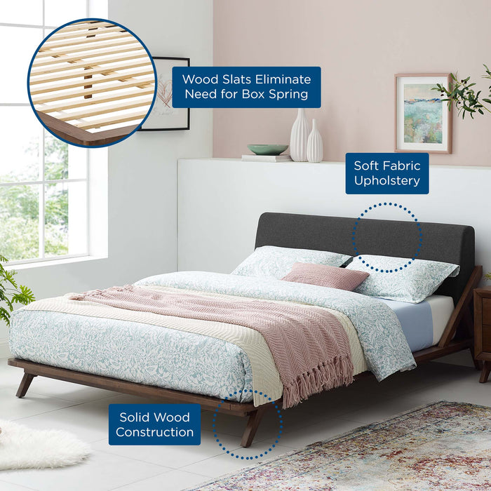 Luella Upholstered Fabric Queen Platform Bed