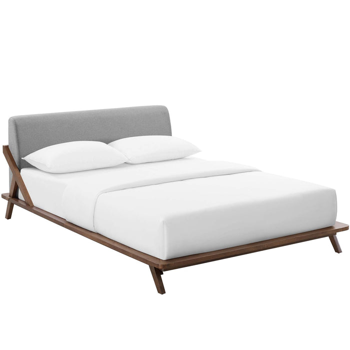 Luella Upholstered Fabric Queen Platform Bed