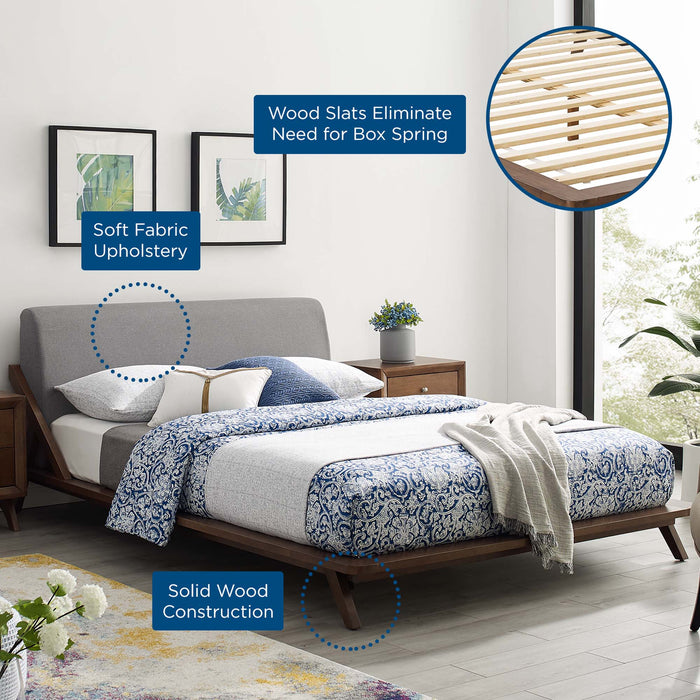 Luella Upholstered Fabric Queen Platform Bed