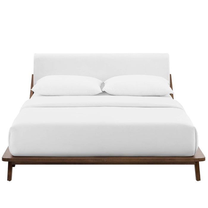 Luella Upholstered Fabric Queen Platform Bed