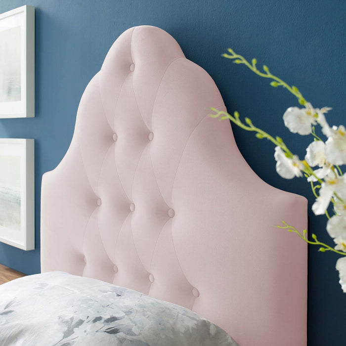 Modway Sovereign Diamond Tufted Performance Velvet Headboard Bedroom Furniture - Lifestyle View