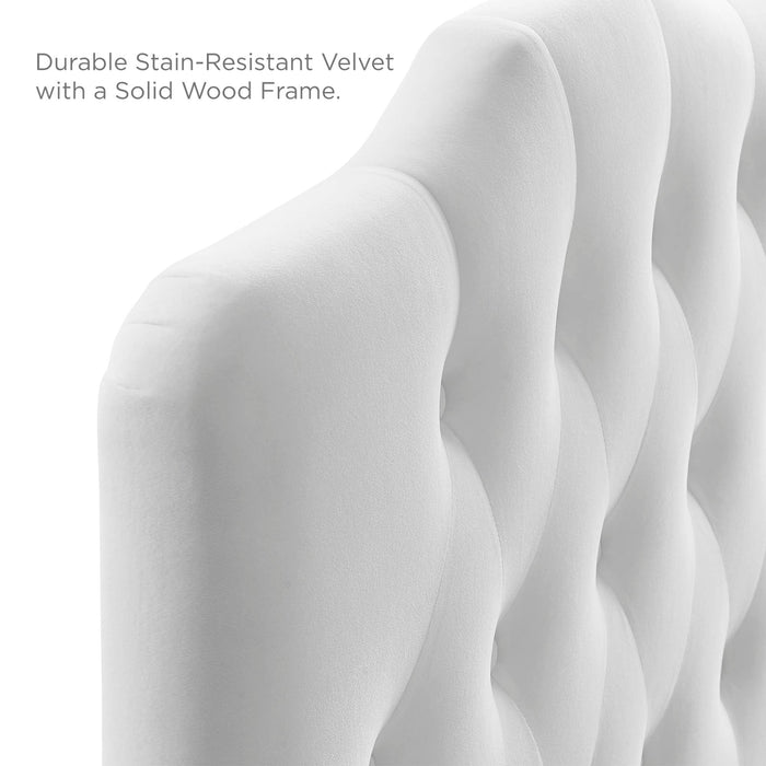 Annabel Diamond Tufted Performance Velvet Headboard