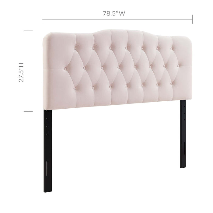 Annabel Diamond Tufted Performance Velvet Headboard