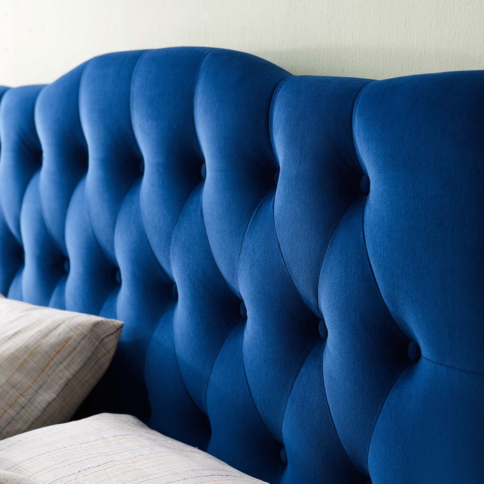 Annabel Diamond Tufted Performance Velvet Headboard