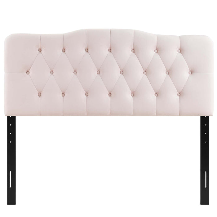 Annabel Diamond Tufted Performance Velvet Headboard