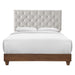 Rhiannon Diamond Tufted Upholstered Fabric Bed - alternate angle view