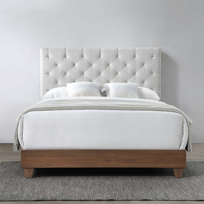 Rhiannon Diamond Tufted Upholstered Fabric Bed - view 5