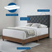 Rhiannon Diamond Tufted Upholstered Fabric Bed - view 9