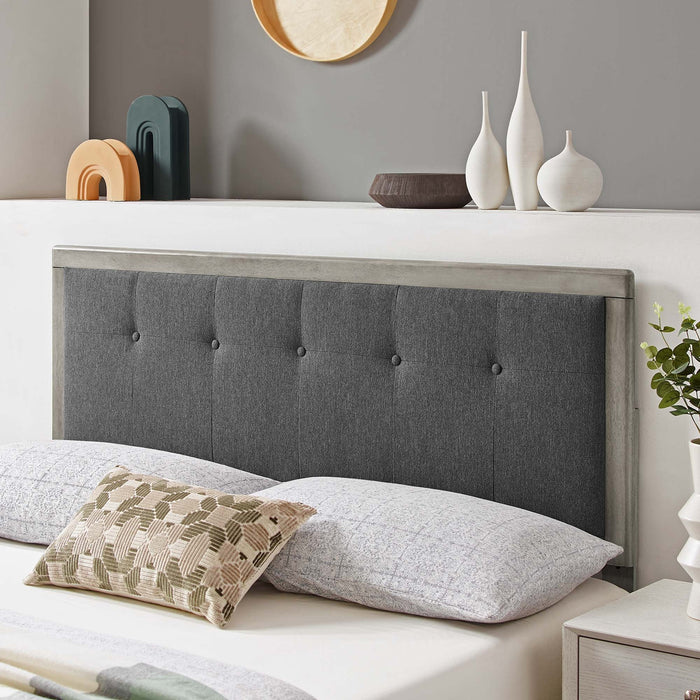 Draper Tufted Fabric and Wood Headboard