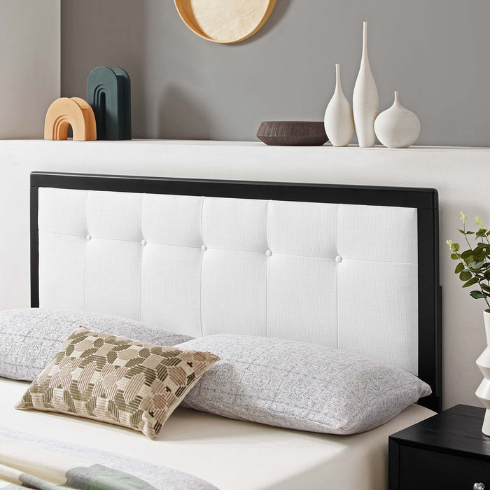 Draper Tufted Fabric and Wood Headboard