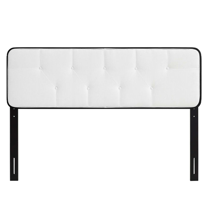 Collins Tufted Fabric and Wood Headboard
