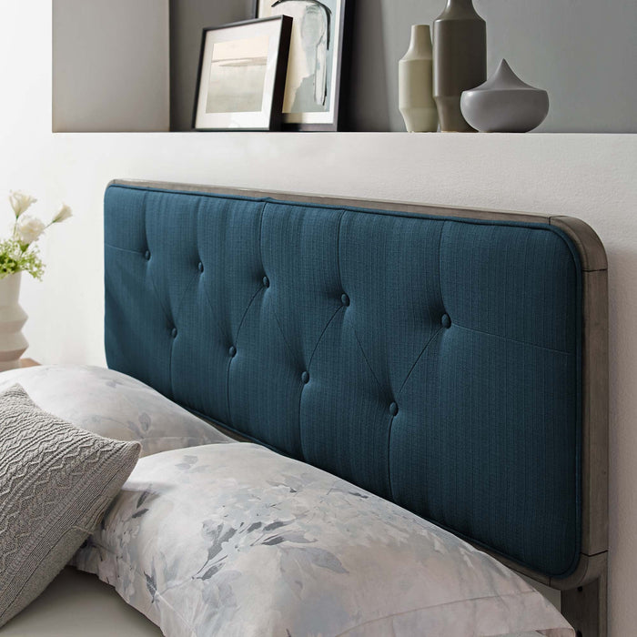 Collins Tufted Fabric and Wood Headboard