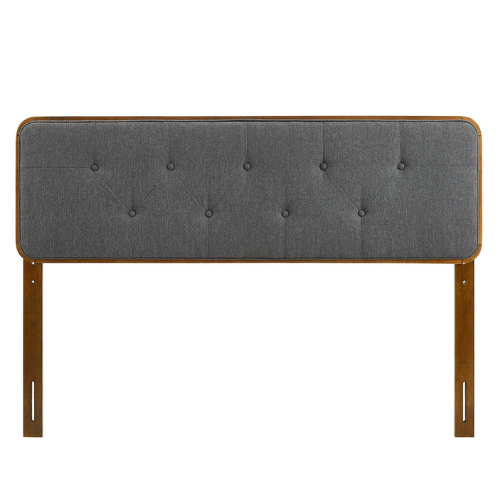 Collins Tufted Fabric and Wood Headboard